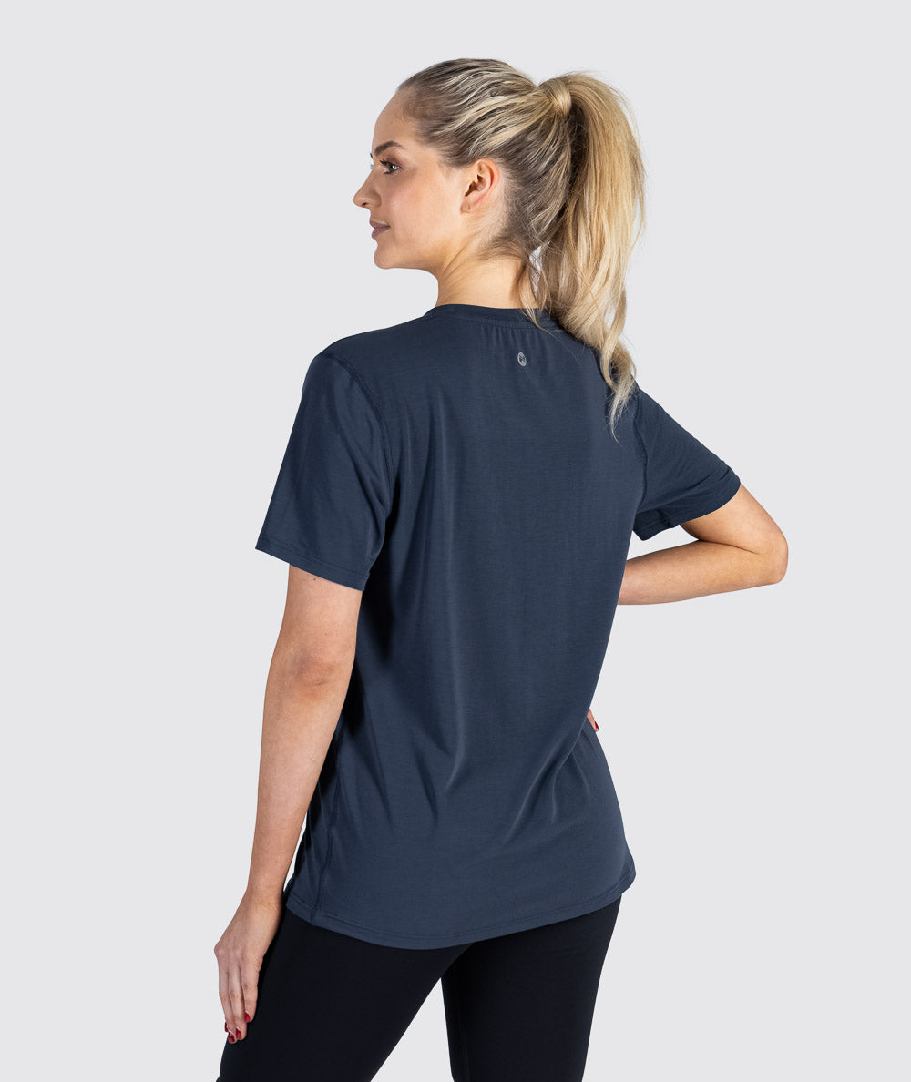 Soft Training T-Shirt for Women#color_navy