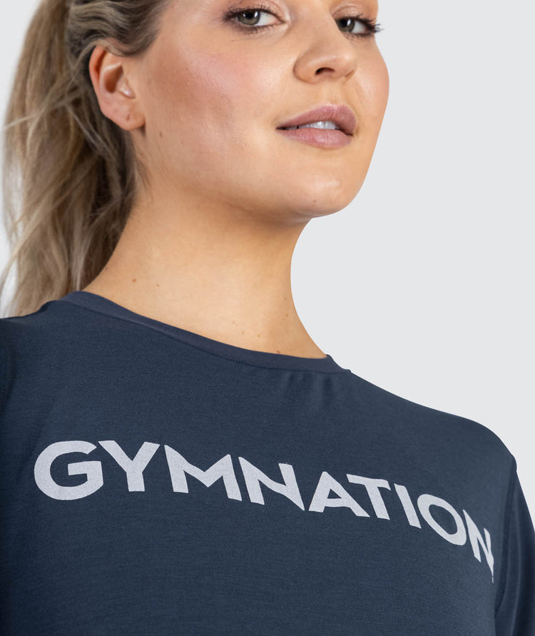 Soft Training T-Shirt for Women#color_navy