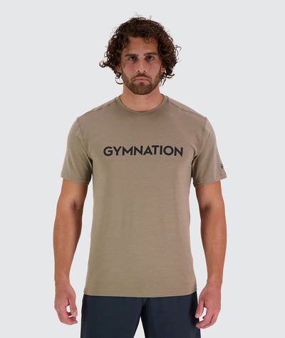 men's gymnation t-shirt#sand