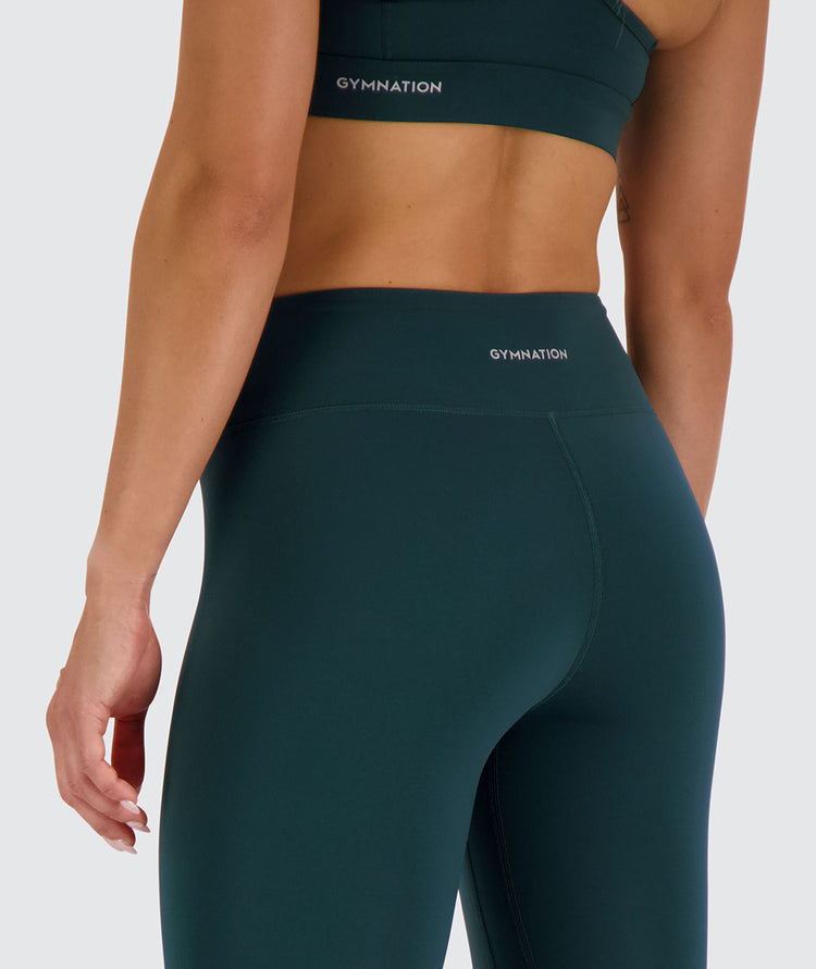 Mid-Waist Training Tights#color_forest-green