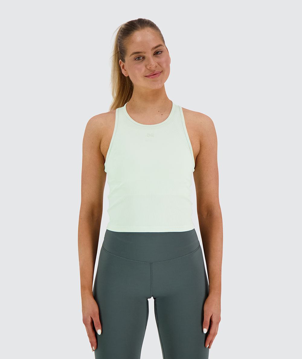 women's ribbed top, Model 173 cm / size S#color_fresh-mint