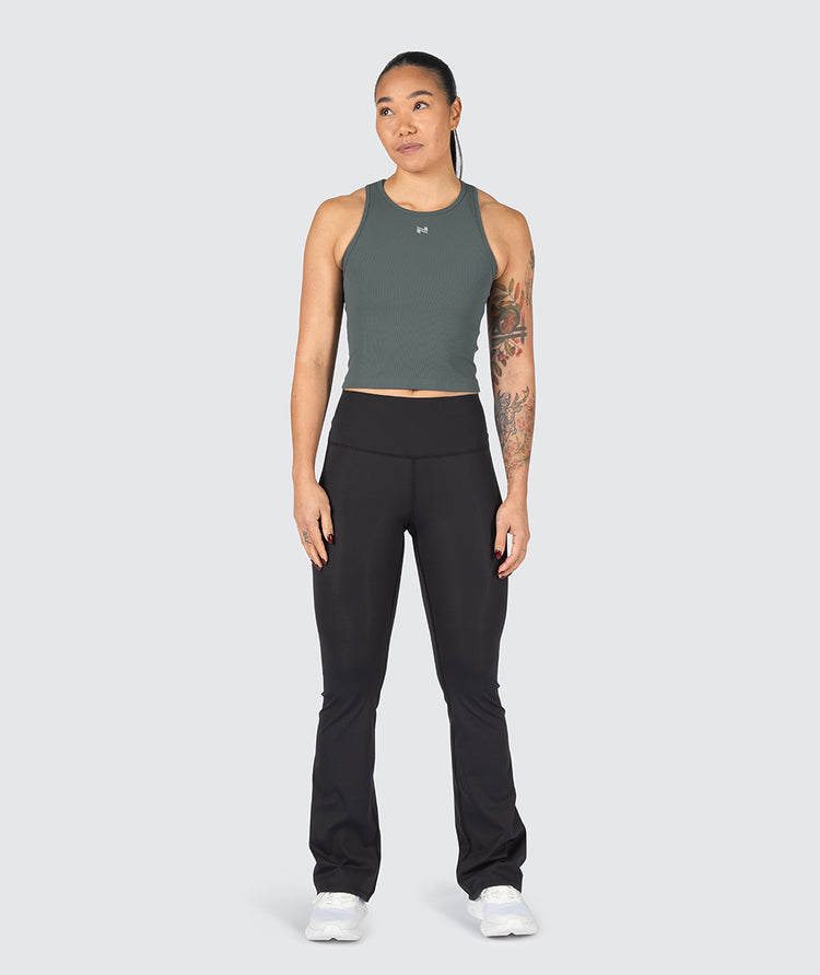 Women's Ribbed Top for CrossFit#color_sage