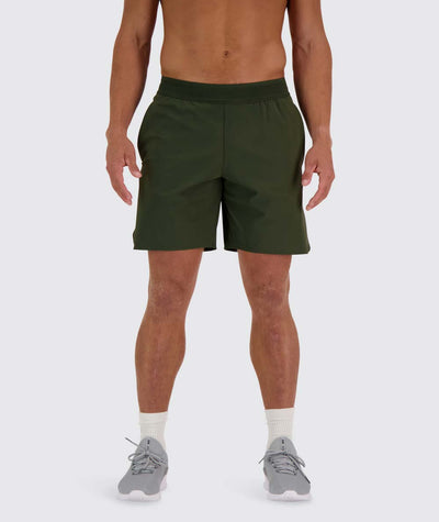 mens performance shorts#army-green